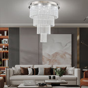 Multi Layers Round Raindrop Chandelier - Ceiling Light | Feyran