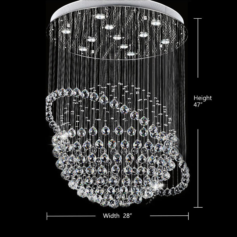 Modern Star Sphere Rain Drop Chandelier with Orbit