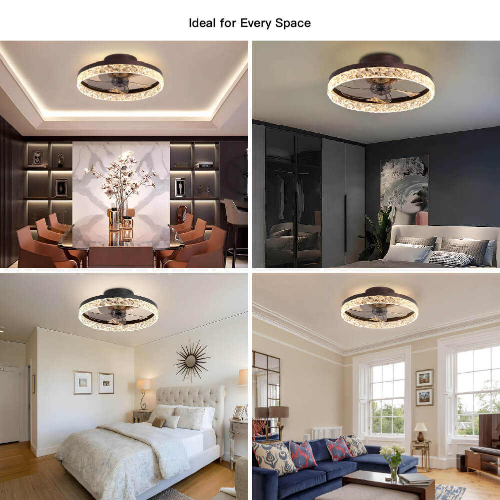 circular ceiling fan light modern and simple creative embedded integrated | Feyran