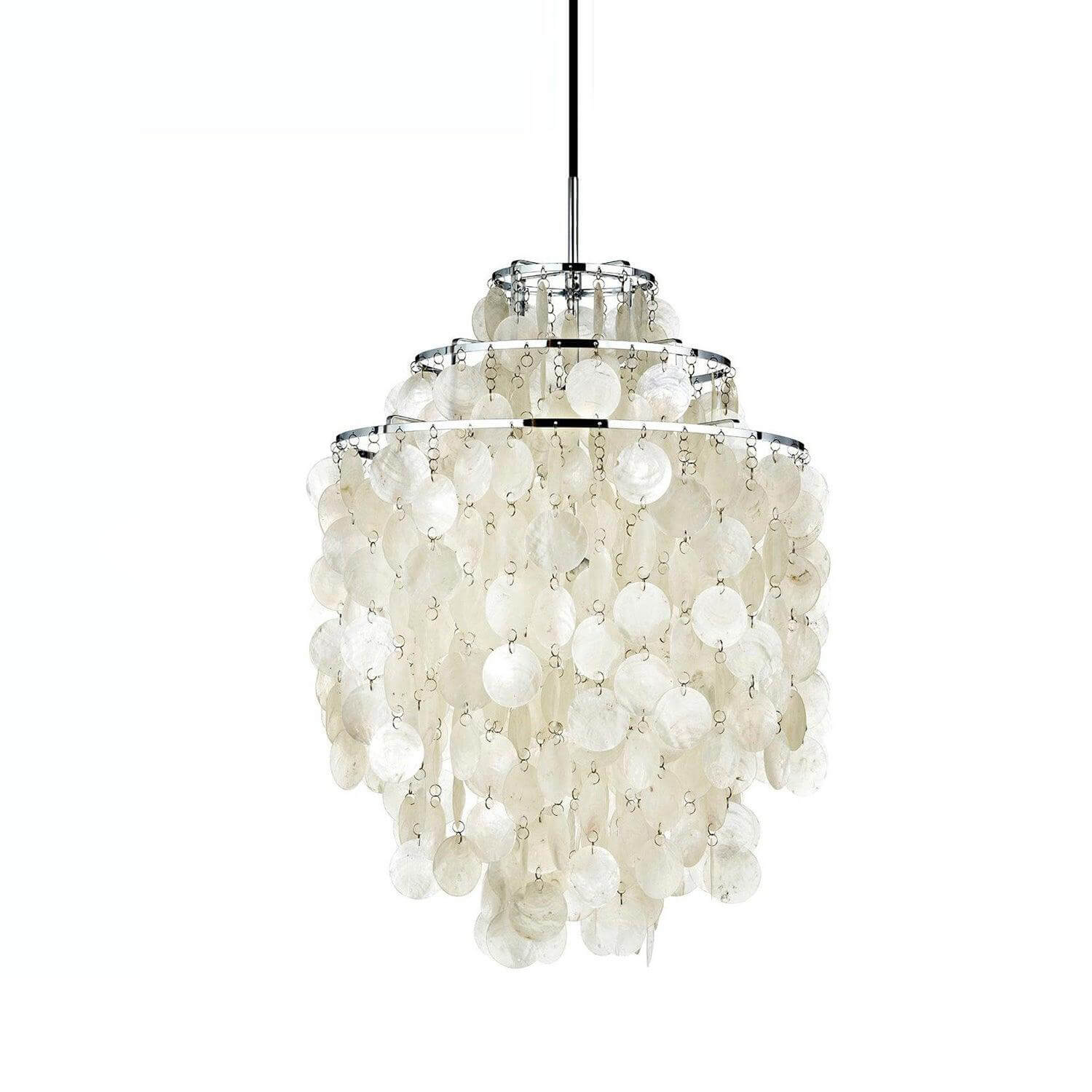 Feyran Round Shell Chandelier for Bedroom Living Room