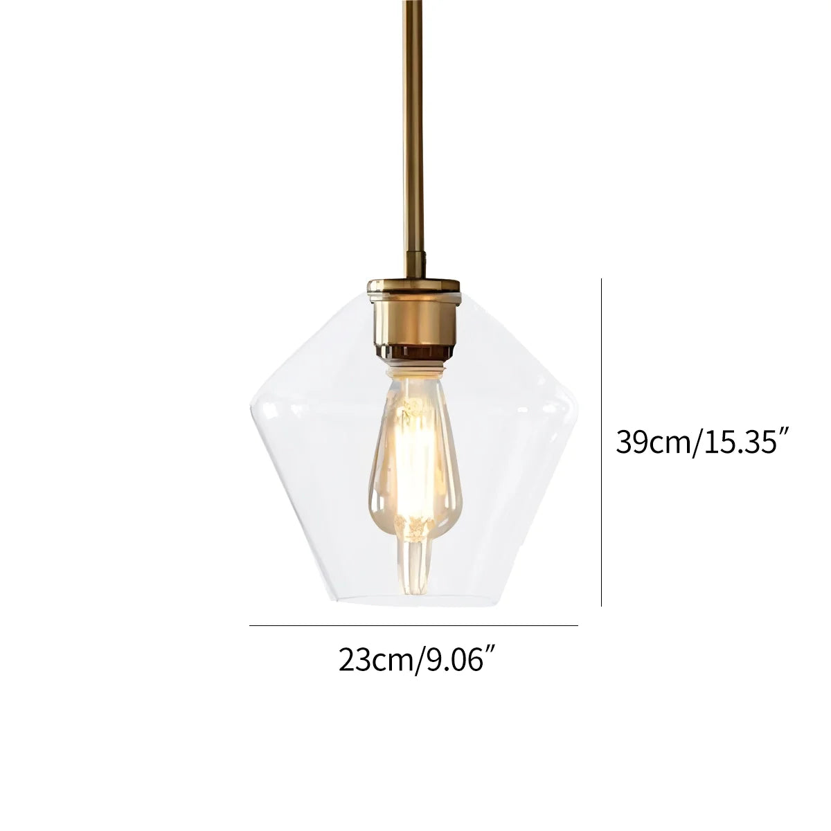 Feyran Hailie Clear Glass Pendant Light for Kitchen