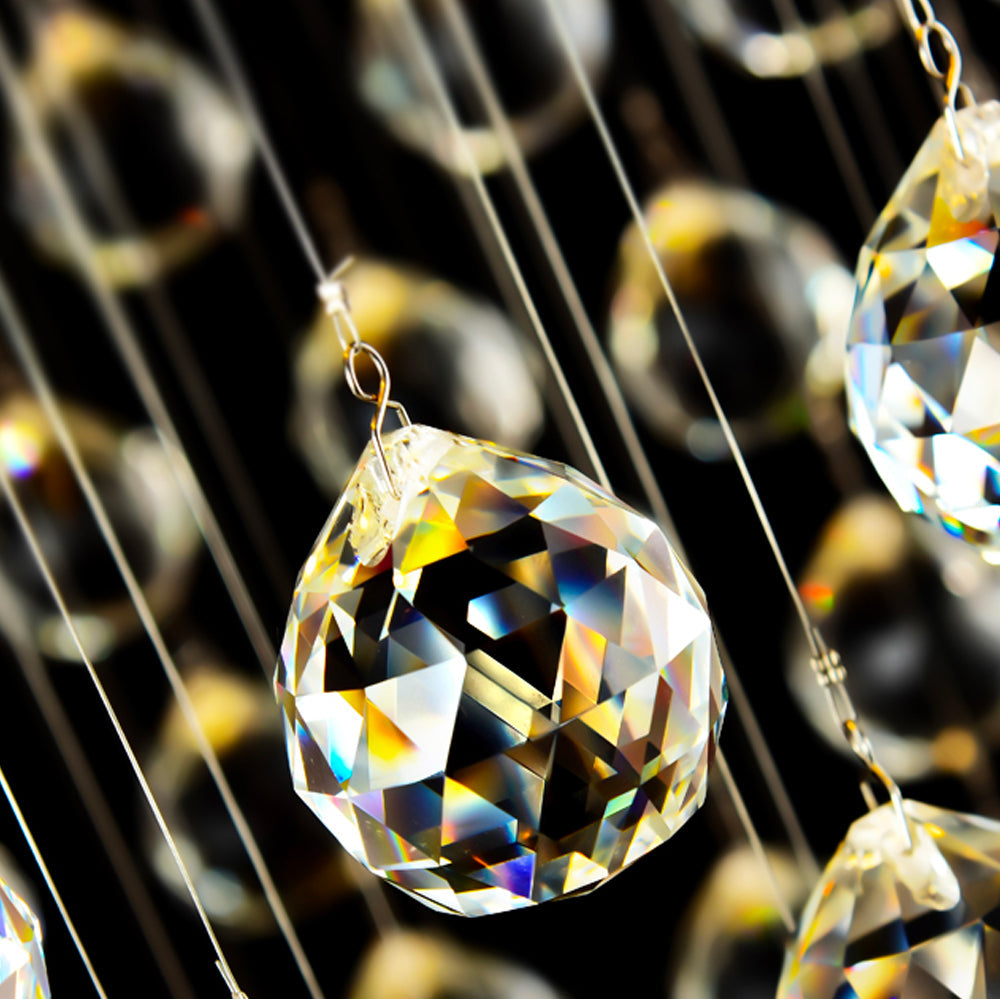 Contemporary Rectangular Crystal Chandelier Ceiling Light -details-5|Feyran