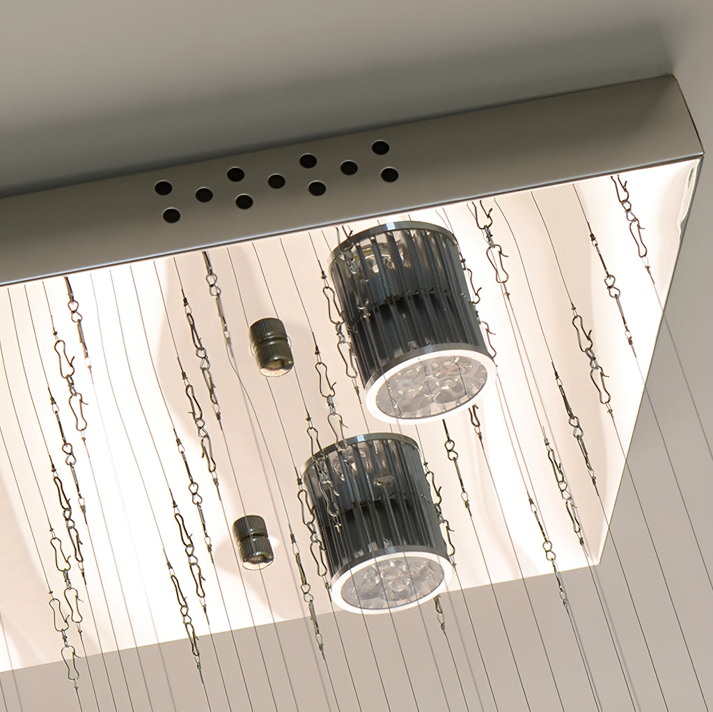 Contemporary Rectangular Crystal Chandelier Ceiling Light -details-6|Feyran
