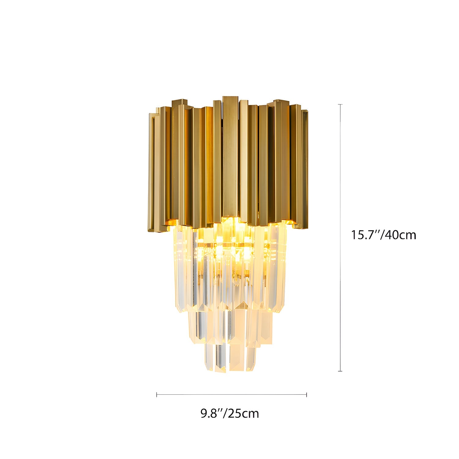 Cross-Border Modern Nordic Luxury Crystal Wall Lamp Simple Bedroom Bedside Decoration Atmospheric Living Room Background Wall Light Fixture-size |Feyran