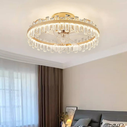 Crystal Ceiling Fan Oscillating Ceiling Fan Light bedroom-1 | Feyran