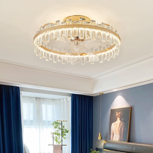Crystal Ceiling Fan Oscillating Ceiling Fan Light bedroom-2 | Feyran