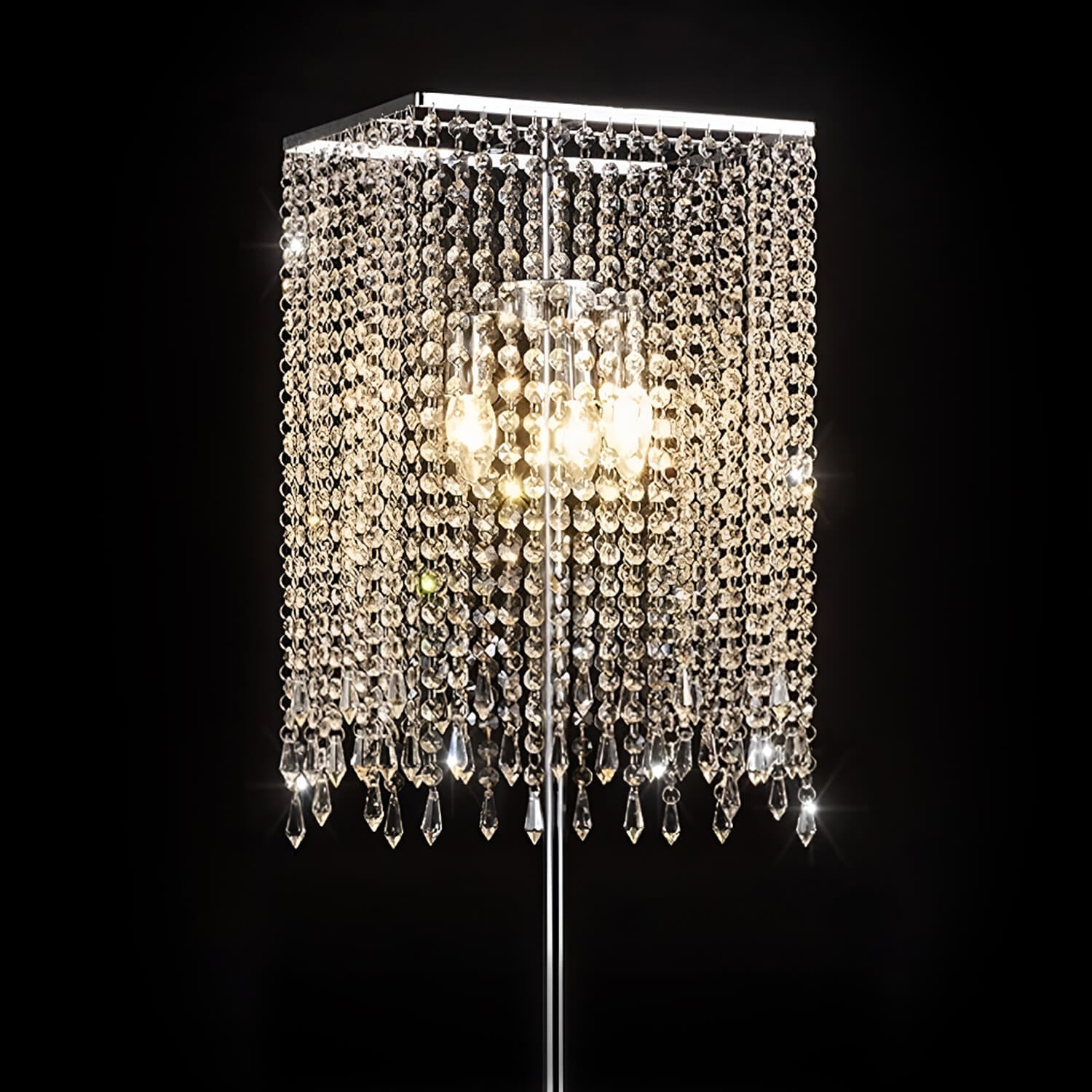 Crystal Floor Lamp for Bedroom Vertical Glass Square Lamp-details-5| Feyran