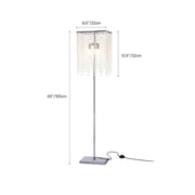 Crystal Floor Lamp for Bedroom Vertical Glass Square Lamp-size | Feyran