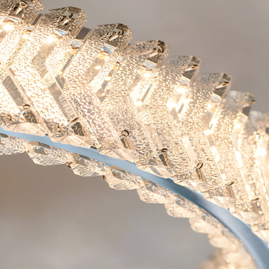 Crystal Ring Chandelier 2-Tier LED Ring Chandelier-details-1|Feyran
