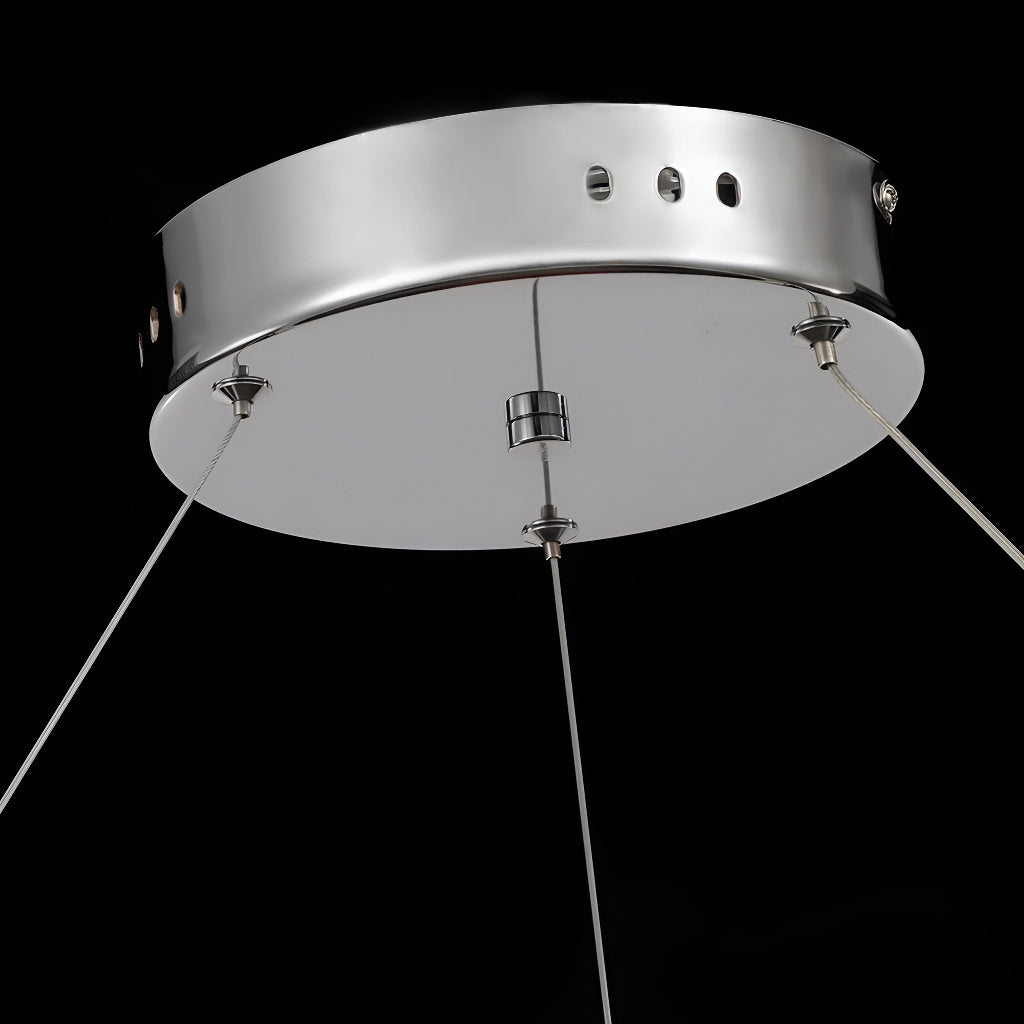 Crystal Ring Chandelier 2-Tier LED Ring Chandelier-details-2|Feyran