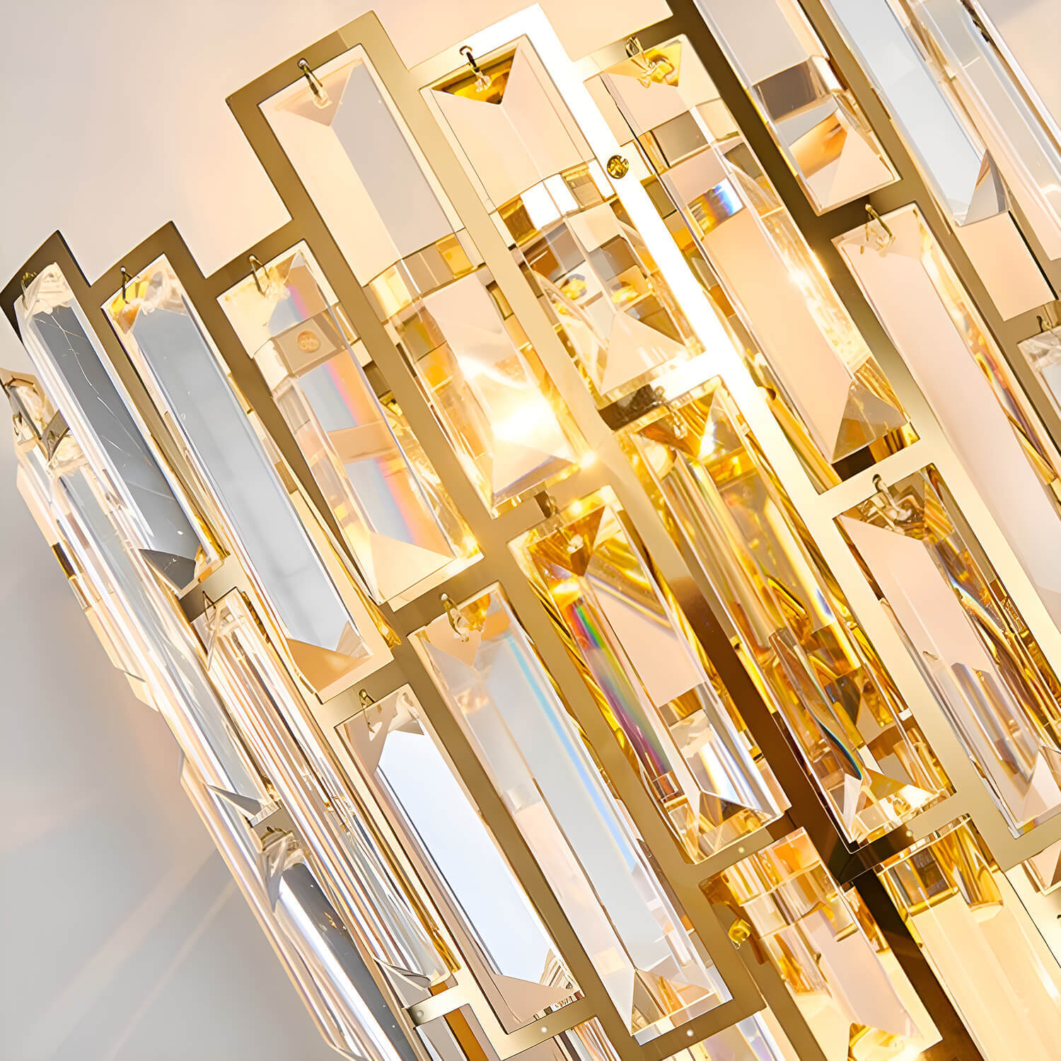 Postmodern Elegant Art Gold Crystal Wall Sconce Lamp for Indoor-detail3 |Feyran