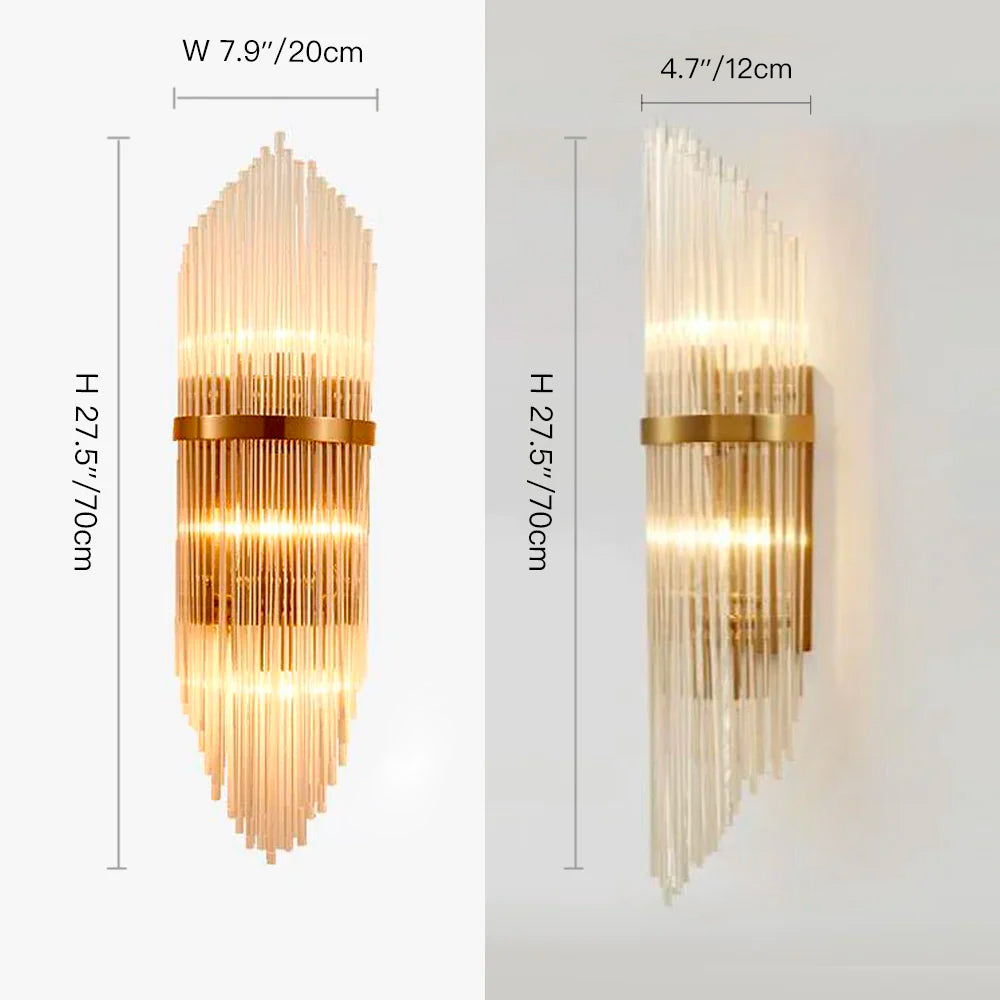 Crystal Wall Sconce Wall Lamp Lighting Fixture-Dimension| Feyran