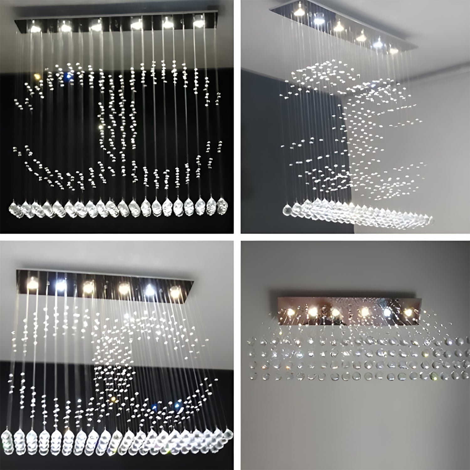 Double C Crystal Chandelier Custom Ceiling Light -1|Feyran