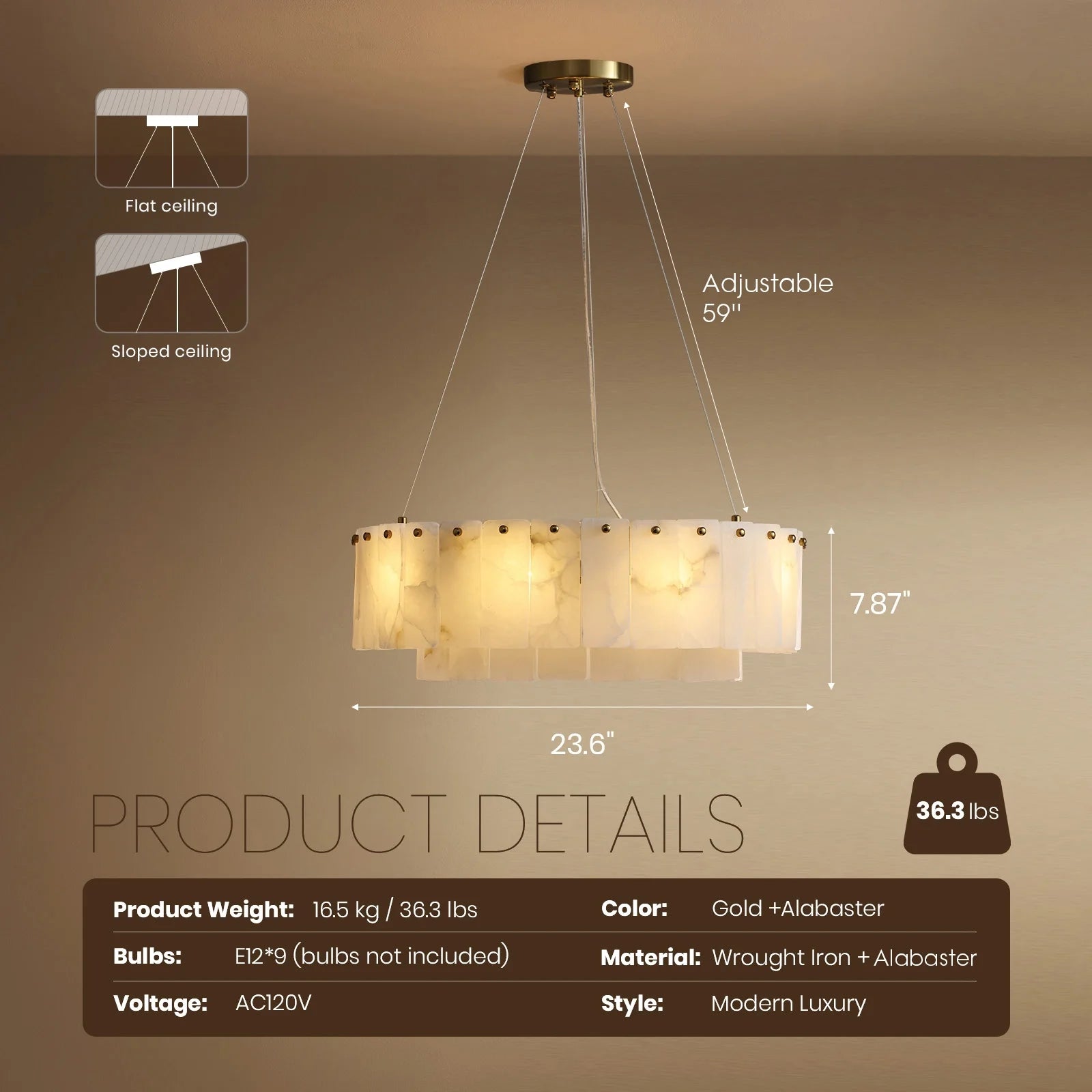 elara-alabaster-glow-round-chandelier-ch467-Feyran-lighting