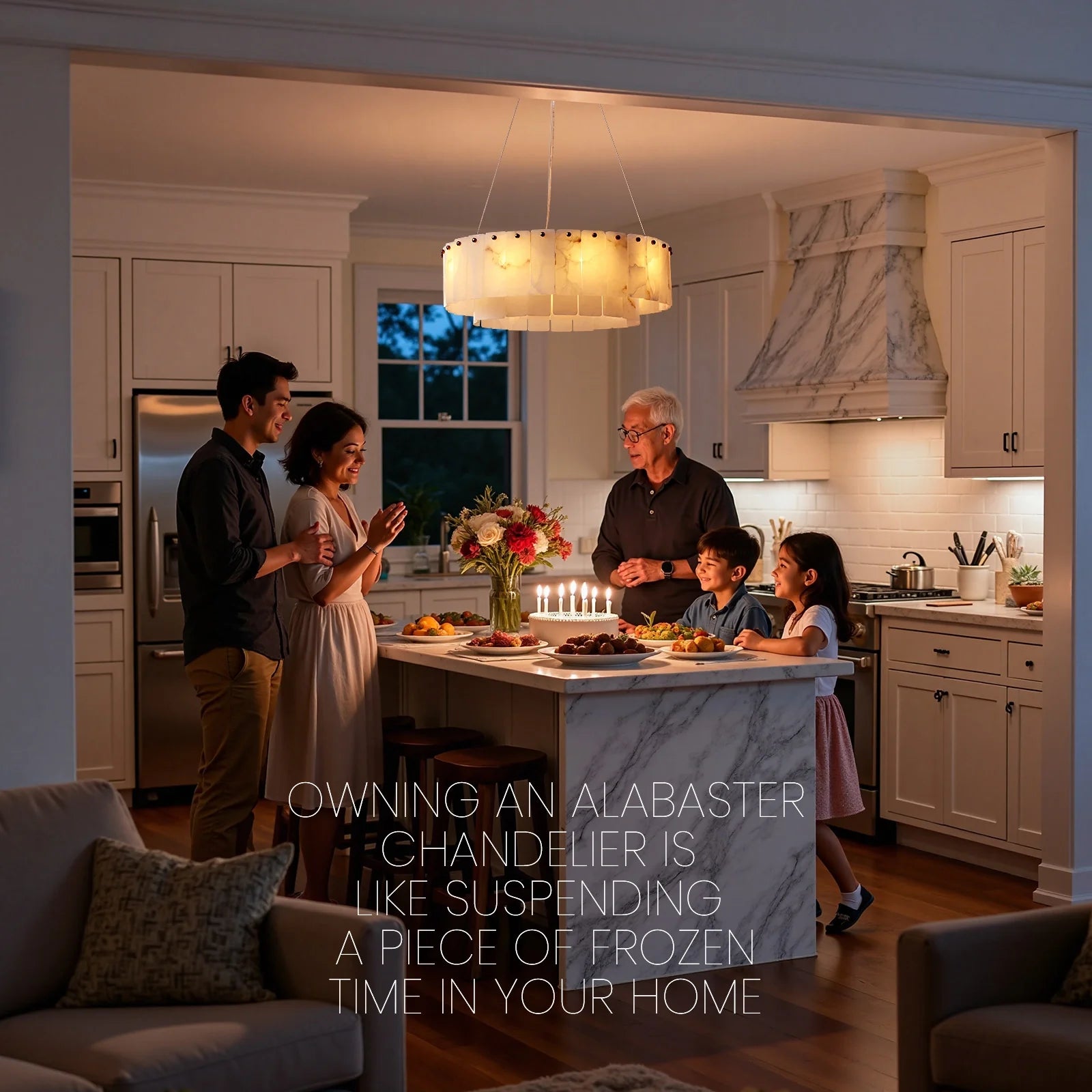 elara-alabaster-glow-round-chandelier-family-gathering-ch467-Feyran-lighting