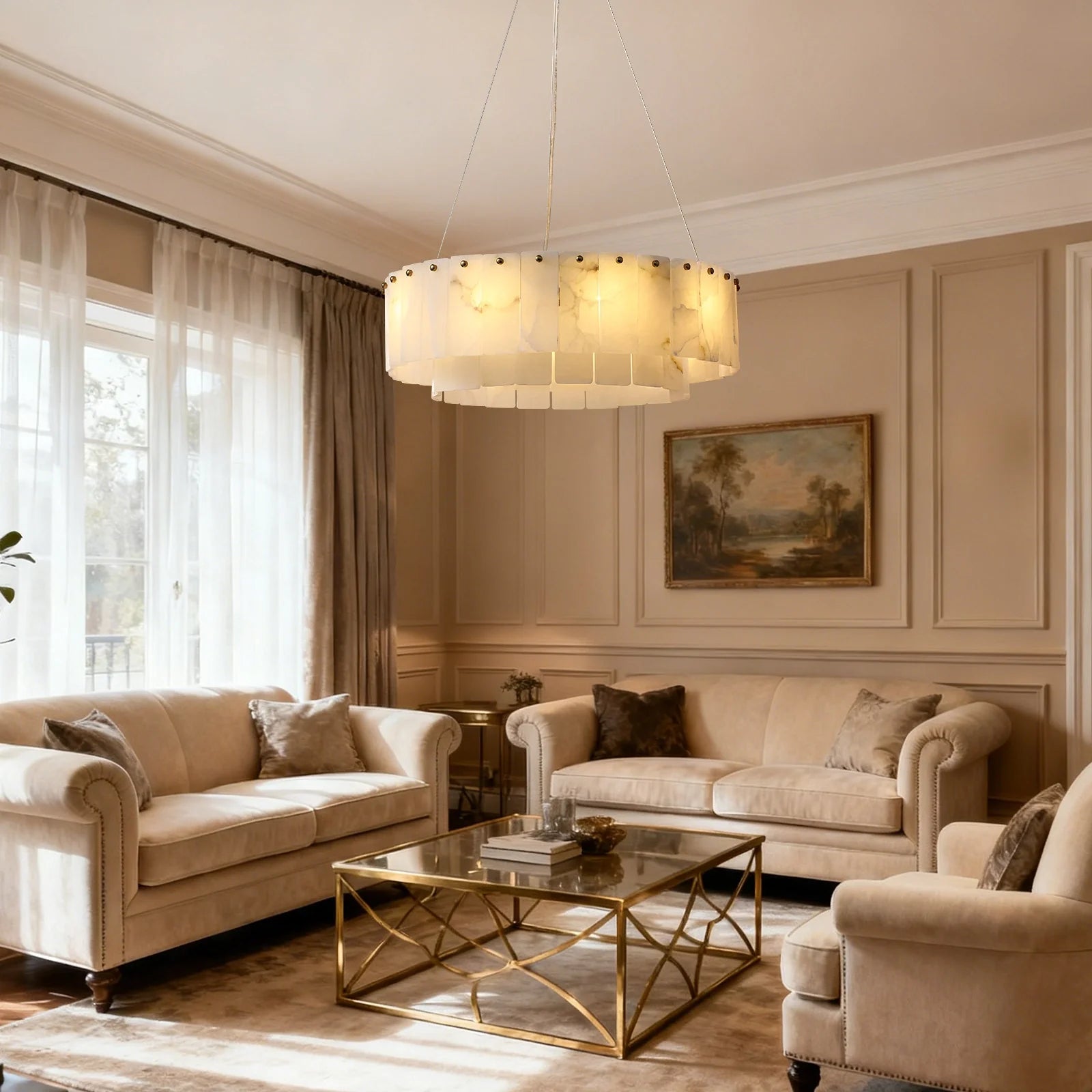 elara-alabaster-glow-round-chandelier-in-living-room-ch467-Feyran-lighting