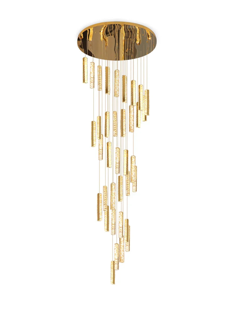 Extra Large Modern Spiral Crystal Ceiling Light Decoration for Staircase/ High Ceiling Living Room/ Hotel Lobby/ Hallway