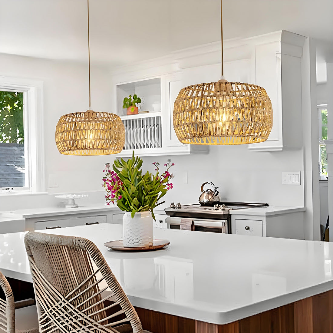 farmhouse-basket-weave-chandelier-wooden-base-ch391-20250530-dining-room-Feyran-Lighting
