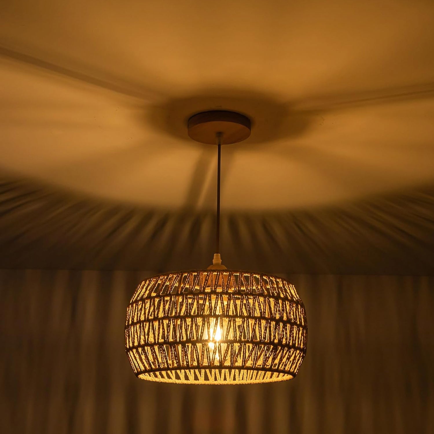 farmhouse-basket-weave-chandelier-wooden-base-ch391-20250530-light-on-Feyran-lighting