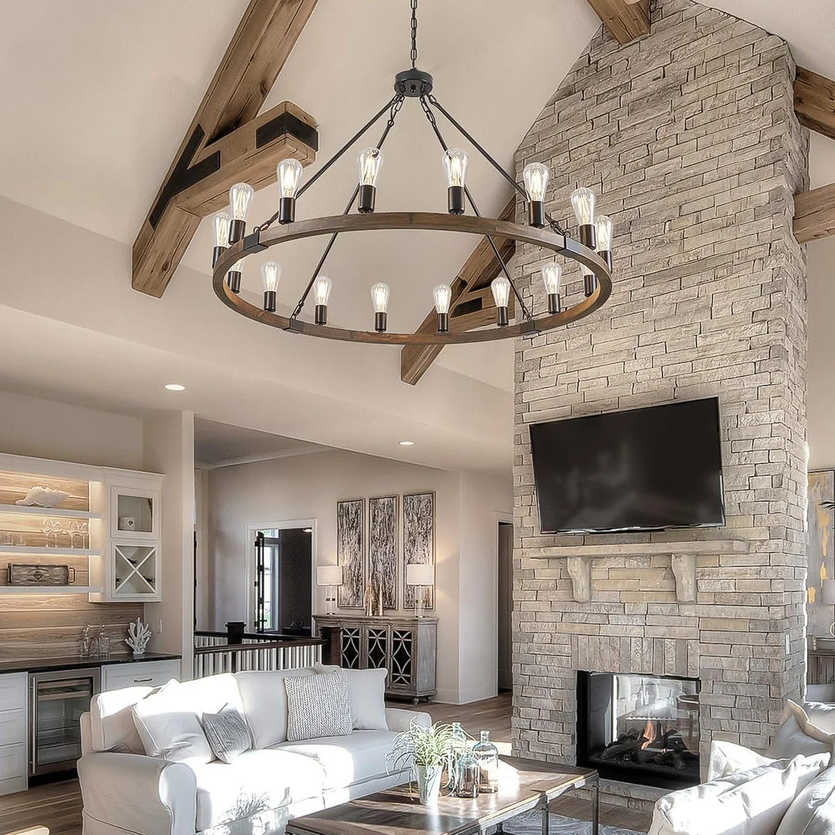 farmhouse-wood-wagon-wheel-chandelier--in-living-room-ch421-20250704-Feyran-lighting