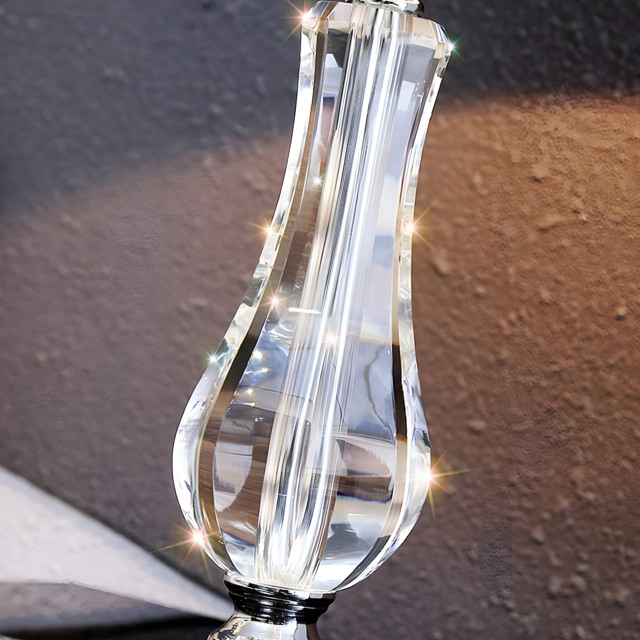 Fashion Crystal Table Lamp with Blue Lampshade-details-2 |Feyran