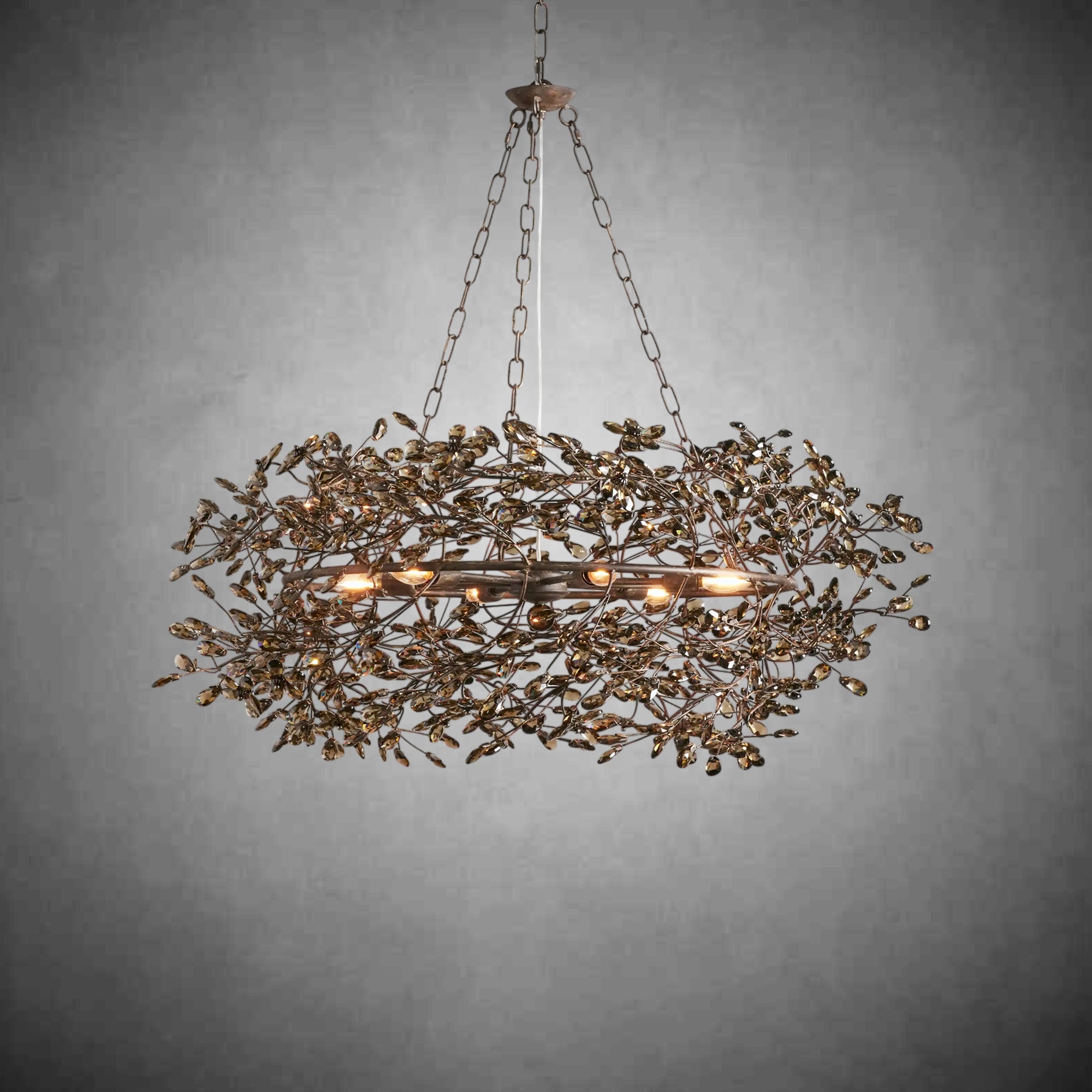 Fiore Crown Chandelier 39" 48" 60"-Chandelier-Feyran-GOLD-39"-Feyran