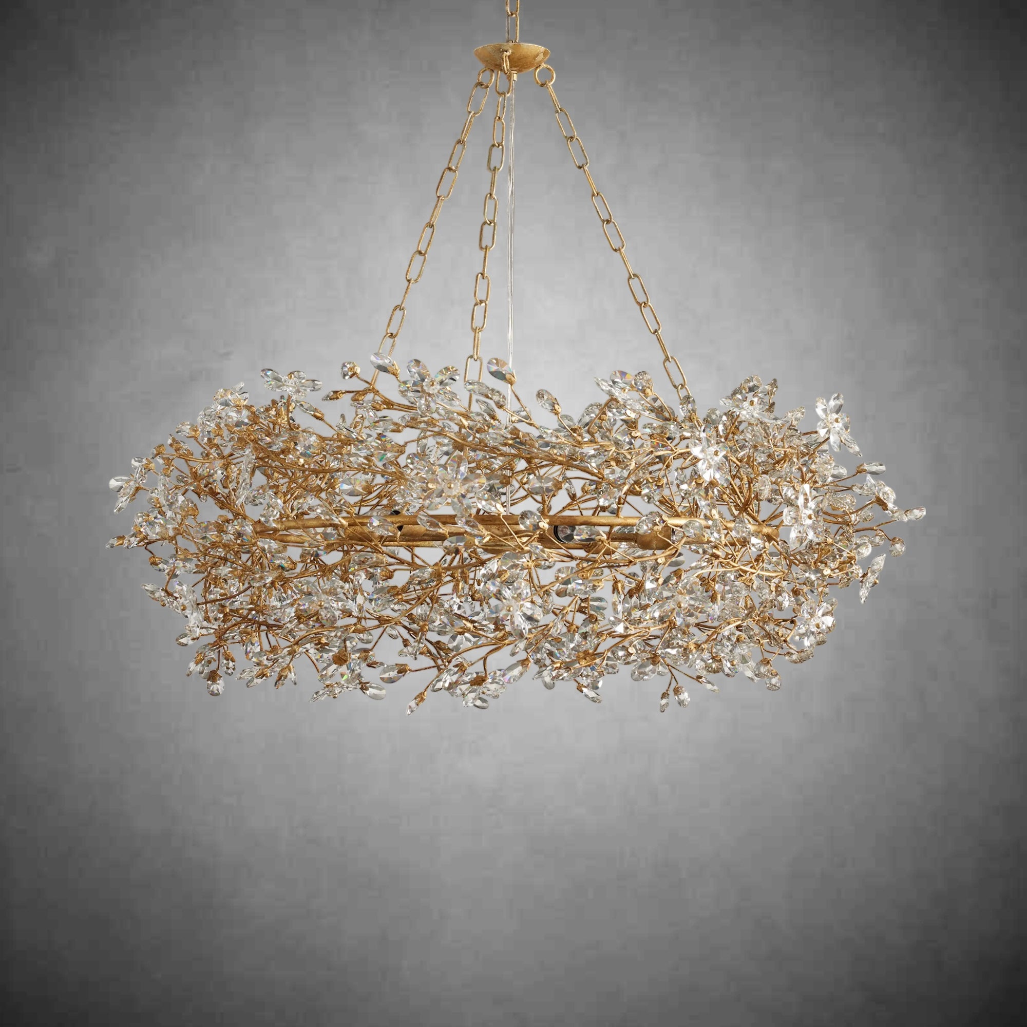 Fiore Crown Chandelier 39" 48" 60"-Chandelier-Feyran-GOLD-39"-Feyran