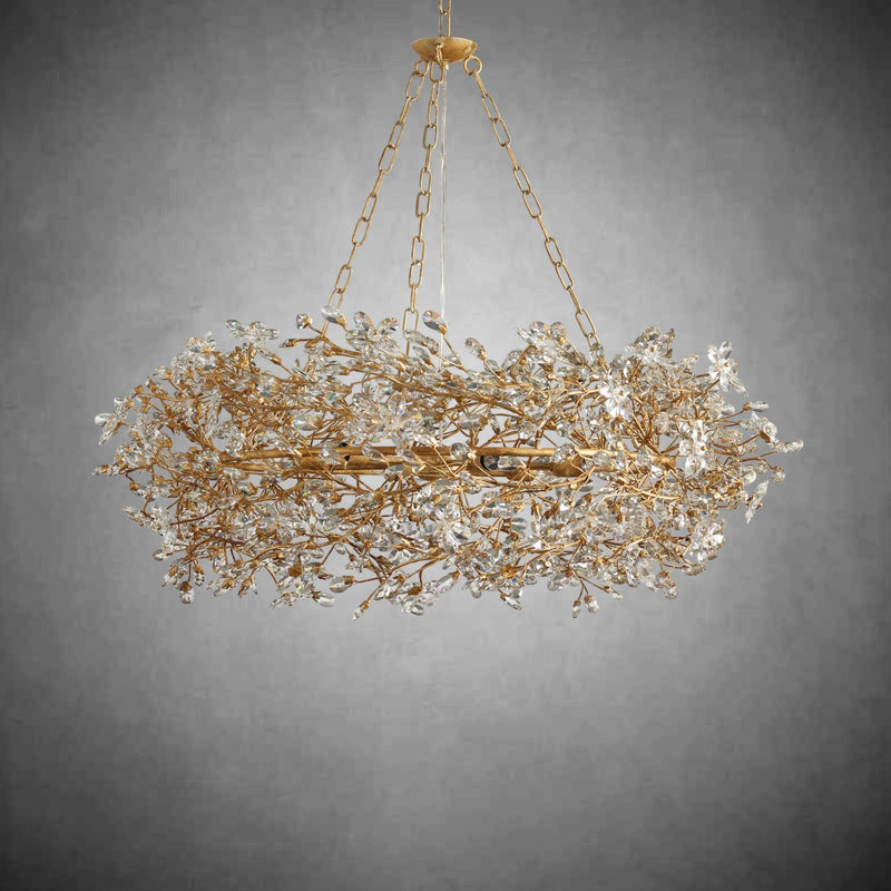 Fiore Crown Chandelier 39" 48" 60"-Chandelier-Feyran-GOLD-39"-Feyran