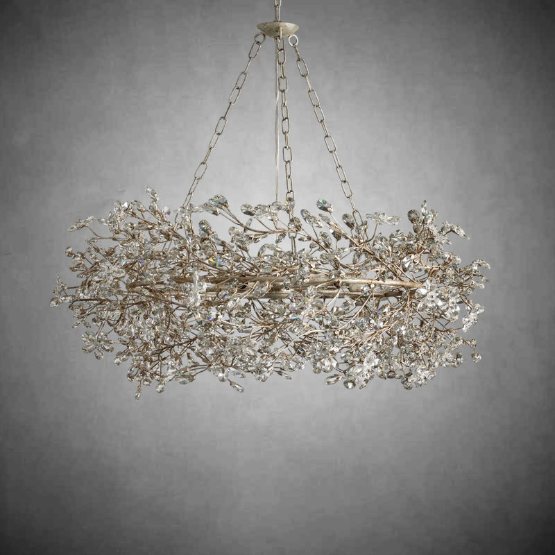 Fiore Crown Chandelier 39" 48" 60"-Chandelier-Feyran-SILVER-39"-Feyran