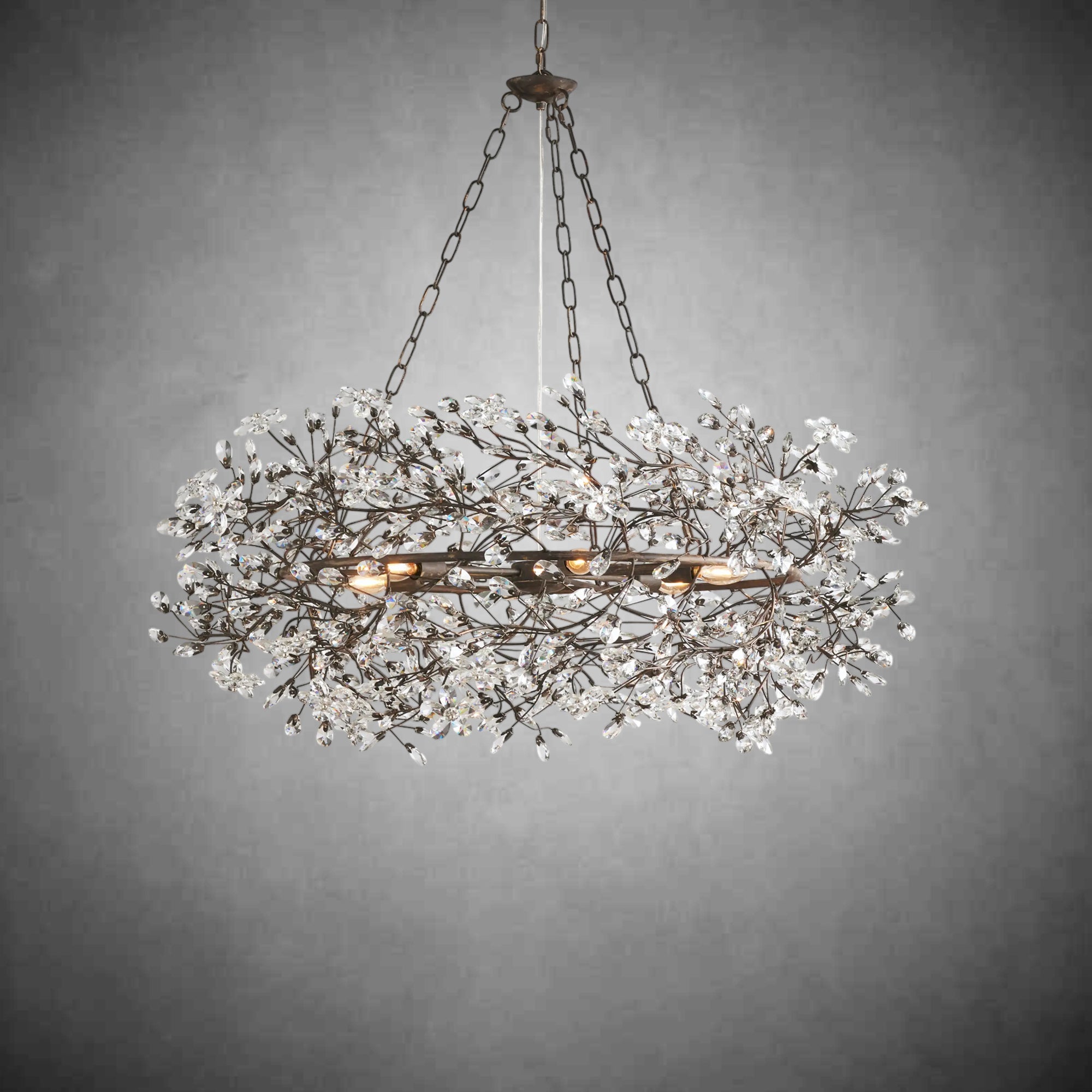 Fiore Crown Chandelier 39" 48" 60"-Chandelier-Feyran-GOLD-39"-Feyran