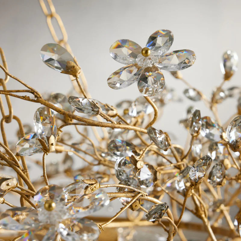 Fiore Crown Chandelier 39" 48" 60"-Chandelier-Feyran-GOLD-39"-Feyran