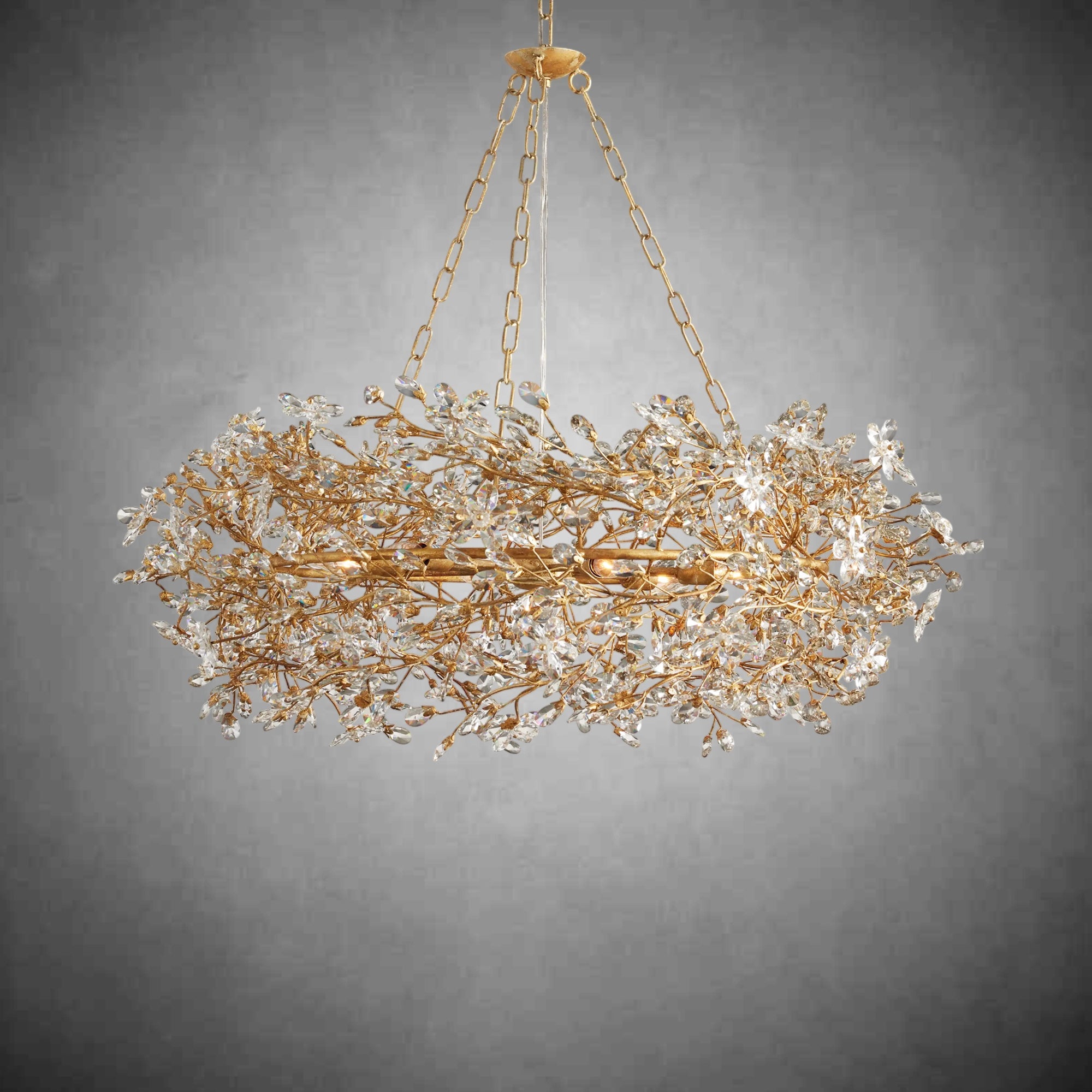Fiore Crown Chandelier 39" 48" 60"-Chandelier-Feyran-GOLD-39"-Feyran