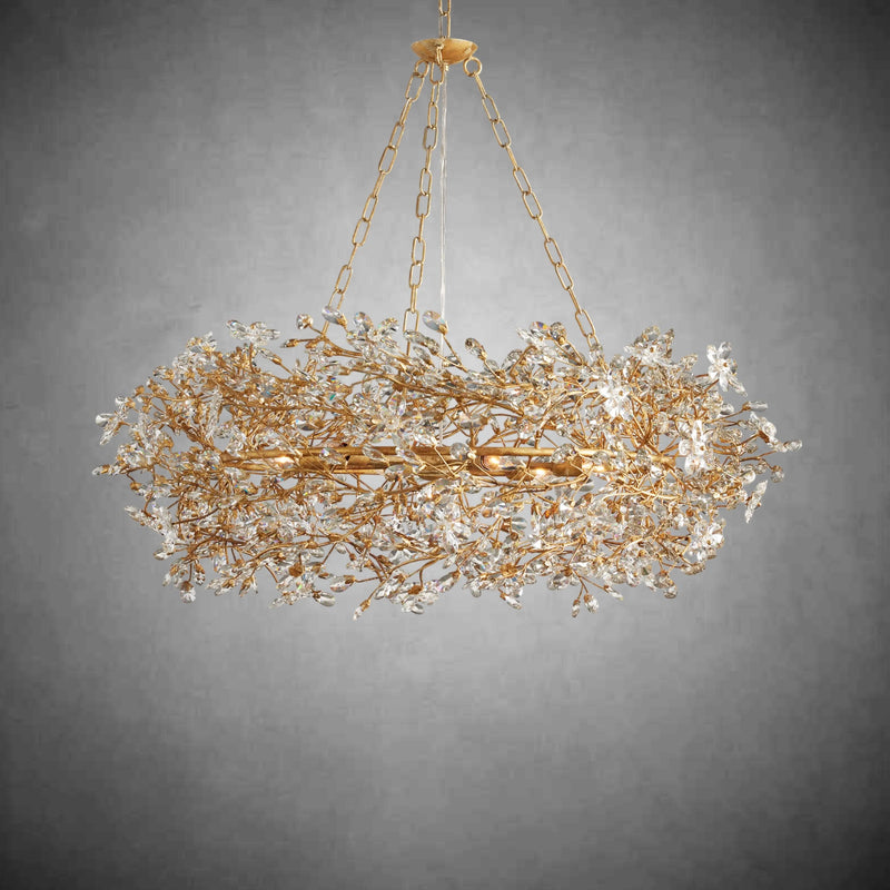 Fiore Crown Chandelier 39" 48" 60"-Chandelier-Feyran-GOLD-39"-Feyran