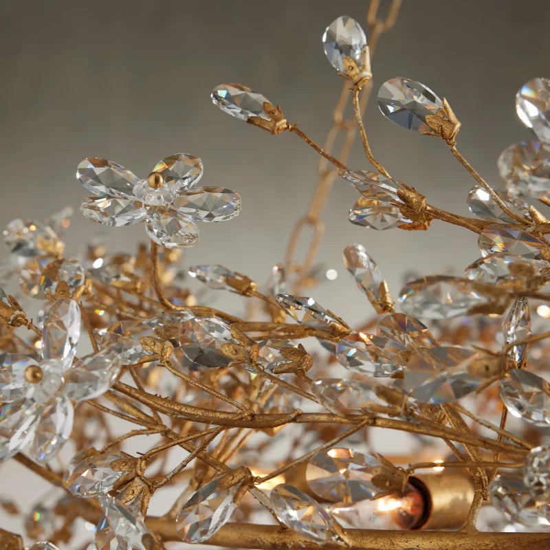 Fiore Crown Chandelier 39" 48" 60"-Chandelier-Feyran-GOLD-39"-Feyran