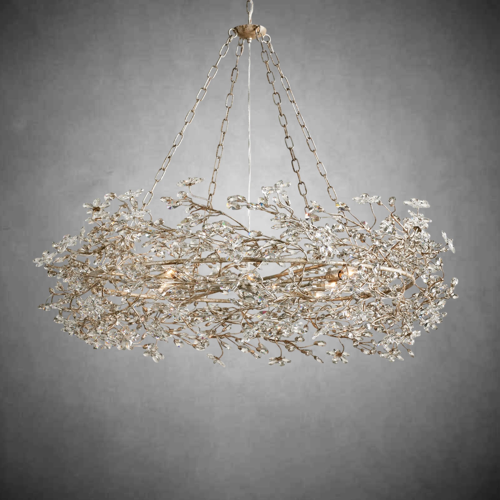 Fiore Crown Chandelier 39" 48" 60"-Chandelier-Feyran-GOLD-39"-Feyran
