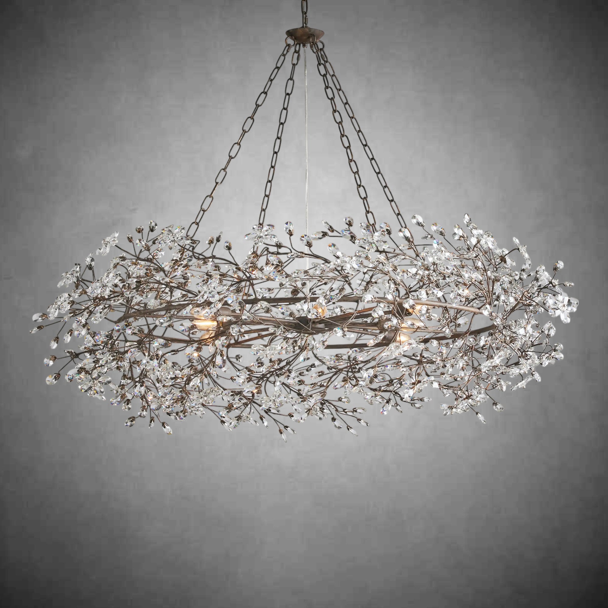 Fiore Crown Chandelier 39" 48" 60"-Chandelier-Feyran-GOLD-39"-Feyran