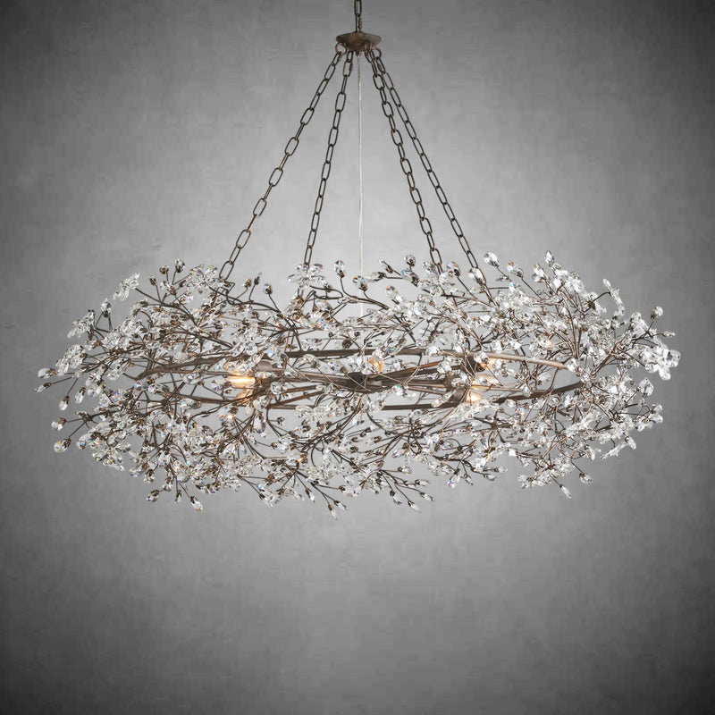 Fiore Crown Chandelier 39" 48" 60"-Chandelier-Feyran-GOLD-39"-Feyran