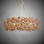 Fiore Crown Chandelier 39" 48" 60"-Chandelier-Feyran-BRASS/AMBER-48"-Feyran