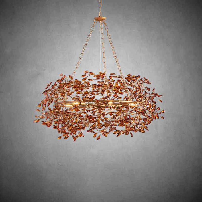 Fiore Crown Chandelier 39" 48" 60"-Chandelier-Feyran-GOLD-39"-Feyran