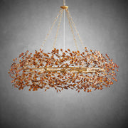 Fiore Crown Chandelier 39" 48" 60"-Chandelier-Feyran-BRASS/AMBER-60"-Feyran