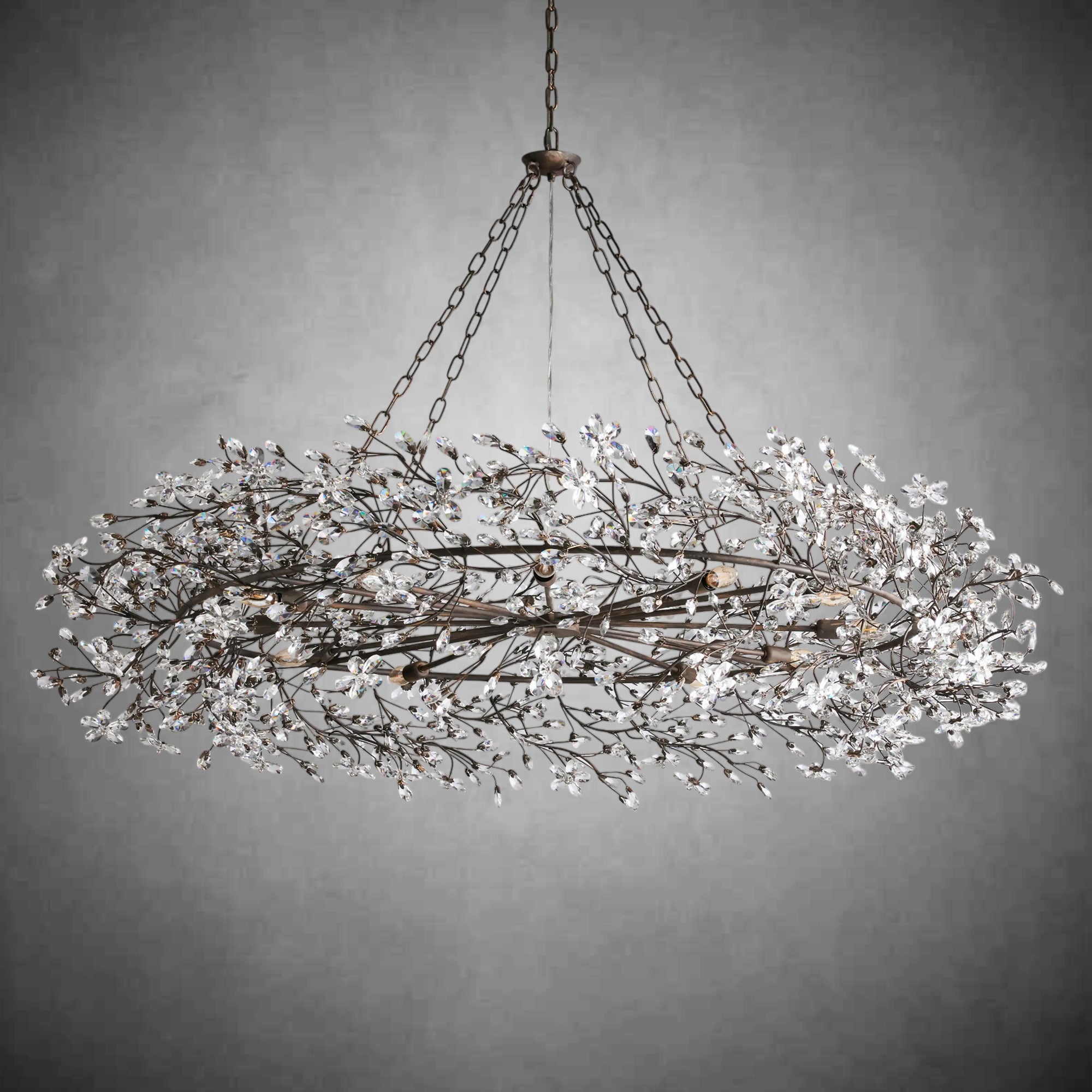 Fiore Crown Chandelier 39" 48" 60"-Chandelier-Feyran-GOLD-39"-Feyran