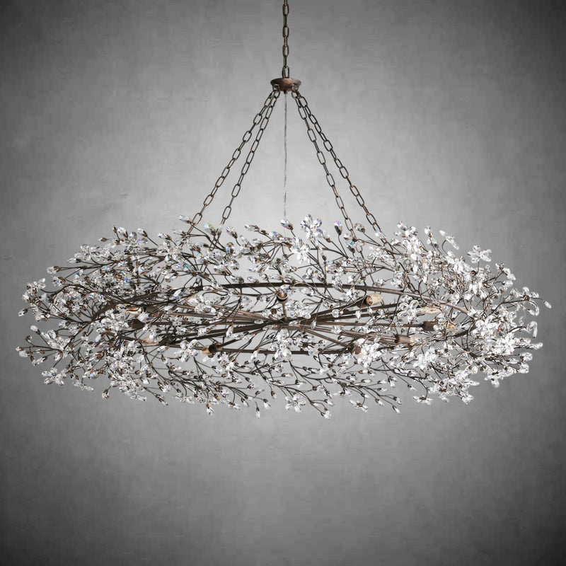 Fiore Crown Chandelier 39" 48" 60"-Chandelier-Feyran-GOLD-39"-Feyran