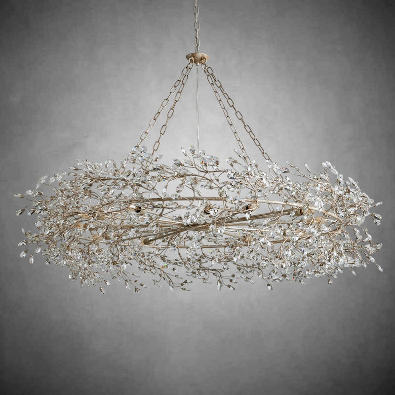 Fiore Crown Chandelier 39" 48" 60"-Chandelier-Feyran-SILVER-60"-Feyran