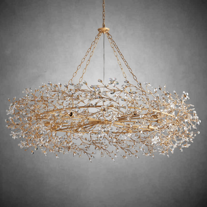 Fiore Crown Chandelier 39" 48" 60"-Chandelier-Feyran-GOLD-48"-Feyran