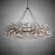 Fiore Crown Chandelier 39" 48" 60"-Chandelier-Feyran-BRONZE-60"-Feyran