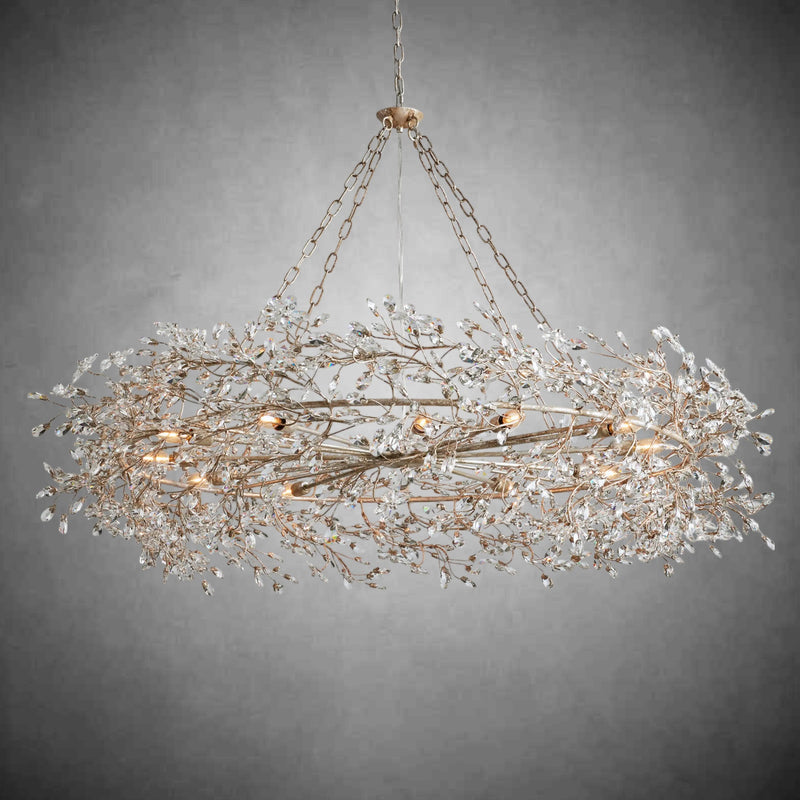Fiore Crown Chandelier 39" 48" 60"-Chandelier-Feyran-GOLD-39"-Feyran