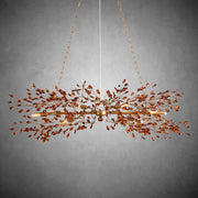 Fiore Linear Chandelier 43" 51" 68"W-Chandelier-Feyran-BRASS/AMBER-51"-Feyran
