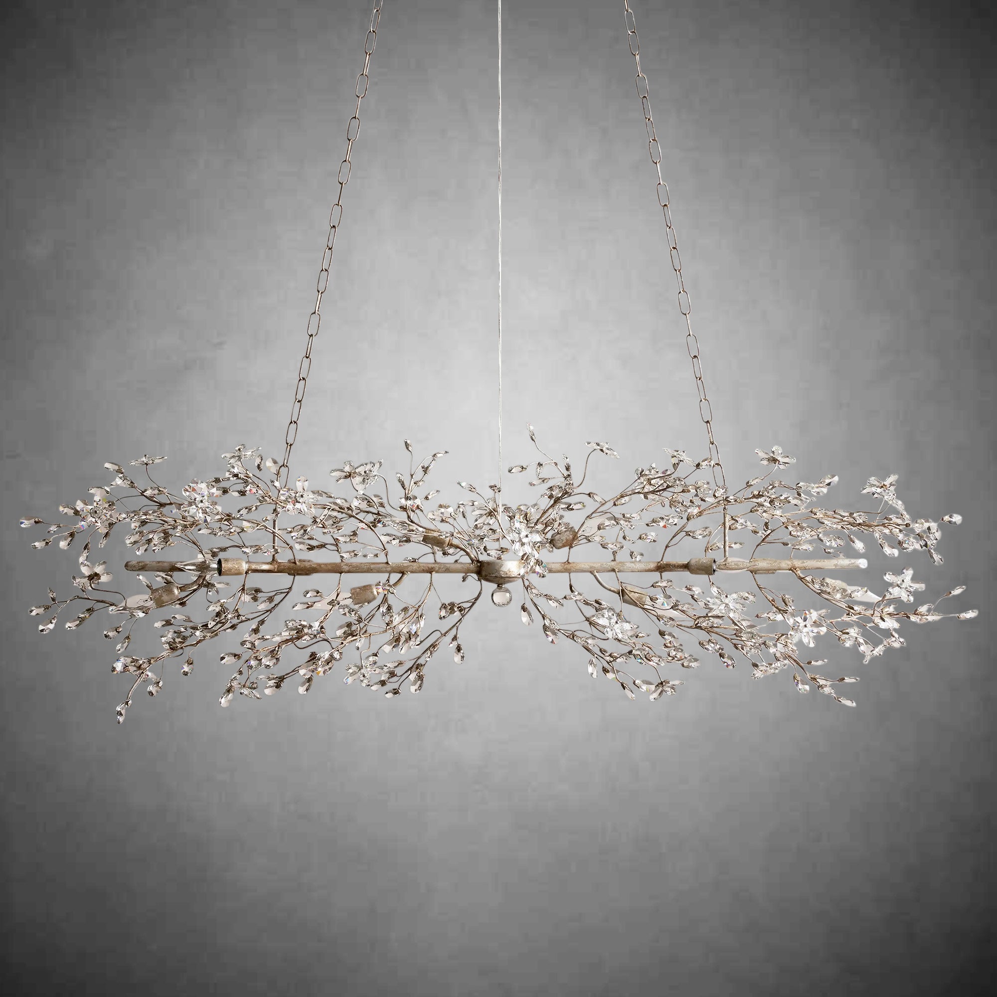 Fiore Linear Chandelier 43" 51" 68"W-Chandelier-Feyran-SILVER-68"-Feyran