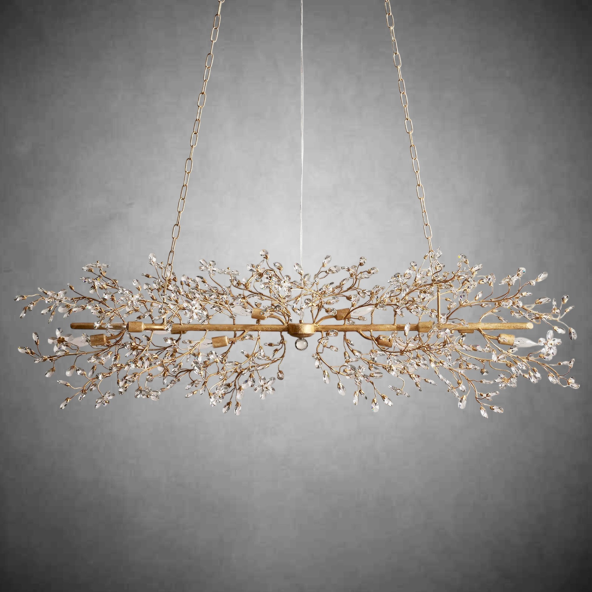 Fiore Linear Chandelier 43" 51" 68"W-Chandelier-Feyran-GOLD-68"-Feyran