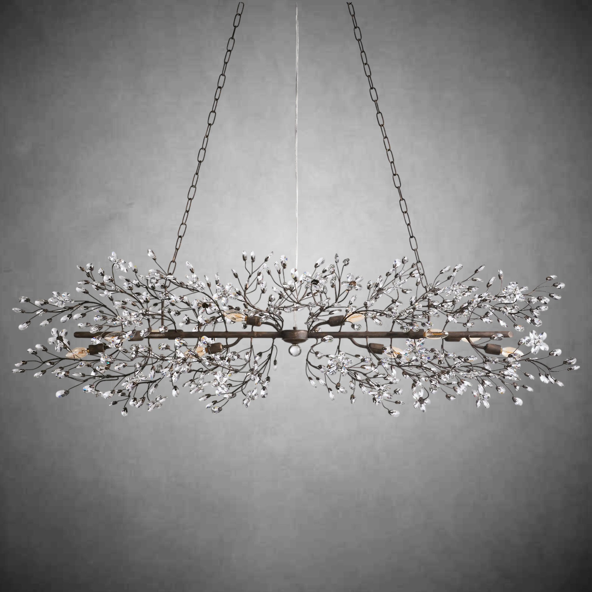 Fiore Linear Chandelier 43" 51" 68"W-Chandelier-Feyran-BRONZE-68"-Feyran